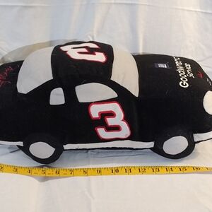 Black and White Race Car Plush